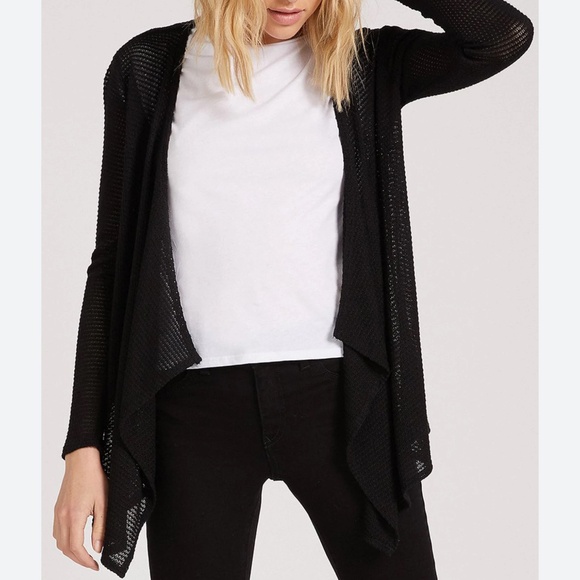 Eileen Fisher Sweaters - Eileen Fisher Open knit cardigan Linen blend beachy lightweight Black Sz 2X